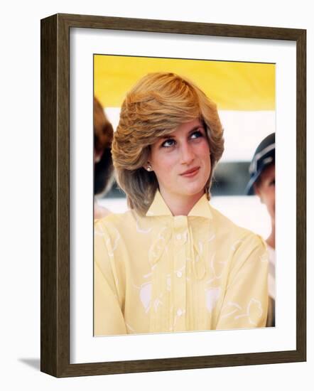 Princess Diana in Australia at St John's Ambulance Regional Center-null-Framed Photographic Print