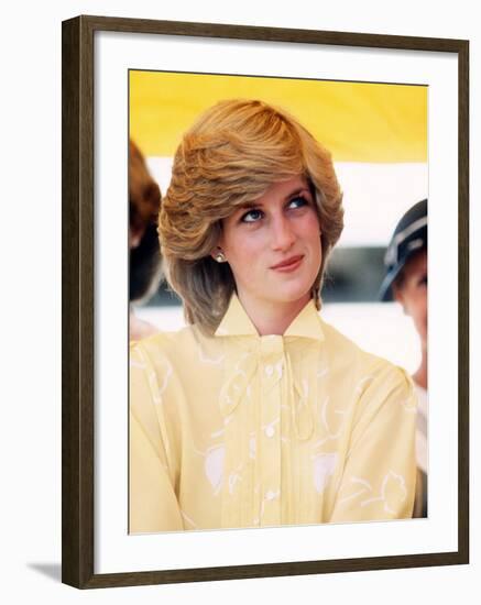 Princess Diana in Australia at St John's Ambulance Regional Center-null-Framed Photographic Print