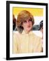 Princess Diana in Australia at St John's Ambulance Regional Center-null-Framed Photographic Print