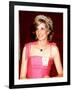 Princess Diana in Australia at the State Reception at Brisbane Wearing a Pink Dress and Tiara-null-Framed Premium Photographic Print