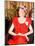 Princess Diana in Australia Tasmania at the State Reception in Wrest Point Hotel Wearing Red Dress-null-Mounted Photographic Print