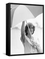 Princess Diana in Berkshire on a Stormy Day June 1985-null-Framed Stretched Canvas