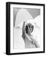 Princess Diana in Berkshire on a Stormy Day June 1985-null-Framed Photographic Print