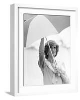 Princess Diana in Berkshire on a Stormy Day June 1985-null-Framed Photographic Print