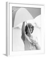 Princess Diana in Berkshire on a Stormy Day June 1985-null-Framed Photographic Print