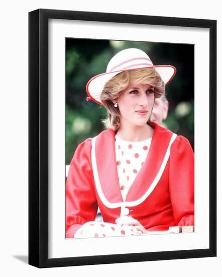 Princess Diana in Canada at the Festival of Youth in St Johns Newfoundland June 1983-null-Framed Photographic Print