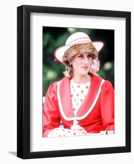 Princess Diana in Canada at the Festival of Youth in St Johns Newfoundland June 1983-null-Framed Premium Photographic Print