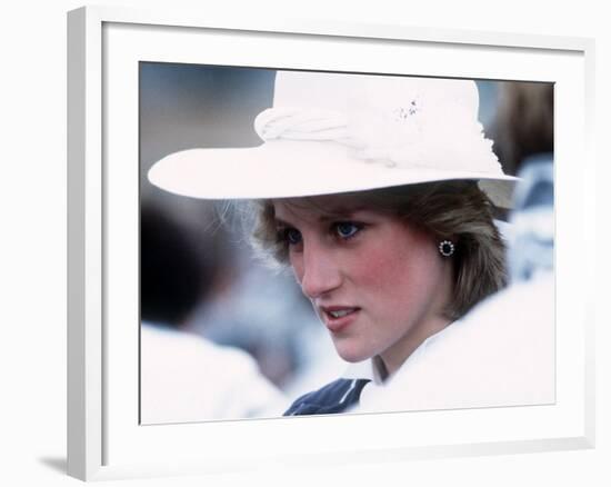 Princess Diana in Canada in Campbellton June 1983-null-Framed Photographic Print