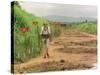 Princess Diana in Minefield Outside Haunbo Angola Endorsing the Red Cross Campaign-null-Stretched Canvas