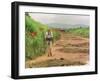 Princess Diana in Minefield Outside Haunbo Angola Endorsing the Red Cross Campaign-null-Framed Photographic Print