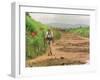 Princess Diana in Minefield Outside Haunbo Angola Endorsing the Red Cross Campaign-null-Framed Photographic Print