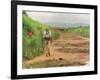 Princess Diana in Minefield Outside Haunbo Angola Endorsing the Red Cross Campaign-null-Framed Photographic Print