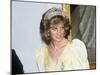 Princess Diana in New Zealand Government House Ball Wellington Wearing a Yellow Dress and Tiara-null-Mounted Photographic Print