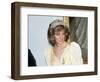 Princess Diana in New Zealand Government House Ball Wellington Wearing a Yellow Dress and Tiara-null-Framed Photographic Print