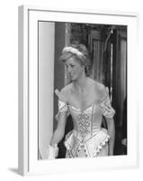 Princess Diana July 1986 Pictured Arriving at the Bolshoi Ballet in London Wearing a Corset Dress-null-Framed Photographic Print