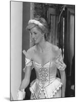 Princess Diana July 1986 Pictured Arriving at the Bolshoi Ballet in London Wearing a Corset Dress-null-Mounted Photographic Print