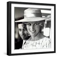 Princess Diana of Wales Visit to Open the Fisher Price Toy Factory in Peterlee-null-Framed Photographic Print