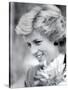 Princess Diana of Wales Visiting the Age Concern Day Centre in Durham-null-Stretched Canvas