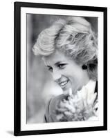 Princess Diana of Wales Visiting the Age Concern Day Centre in Durham-null-Framed Photographic Print