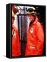 Princess Diana on the North Sea Oil Rig-null-Framed Stretched Canvas