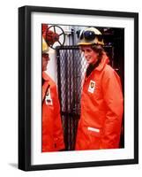 Princess Diana on the North Sea Oil Rig-null-Framed Photographic Print
