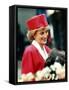 Princess Diana, on Walkabout During Visit Wearing Red Suit and Red Pillbox Hat, May 1989-null-Framed Stretched Canvas