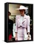 Princess Diana Receives the Freedom of Northampton Wears Pink Suit June 1989-null-Framed Stretched Canvas