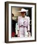 Princess Diana Receives the Freedom of Northampton Wears Pink Suit June 1989-null-Framed Photographic Print