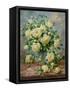 Princess Diana Roses in a Cut Glass Vase-Albert Williams-Framed Stretched Canvas