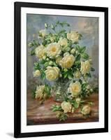 Princess Diana Roses in a Cut Glass Vase-Albert Williams-Framed Giclee Print