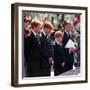 Princess Diana's Funeral coffin leaves Westminster Abbey with Prince Charles Prince Harry Prince Wi-null-Framed Photographic Print