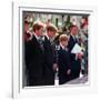 Princess Diana's Funeral coffin leaves Westminster Abbey with Prince Charles Prince Harry Prince Wi-null-Framed Photographic Print