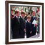 Princess Diana's Funeral coffin leaves Westminster Abbey with Prince Charles Prince Harry Prince Wi-null-Framed Photographic Print