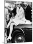 Princess Diana Sitting on Prince Charles Aston Martin Car at Smiths Lawn Windsor-null-Mounted Photographic Print