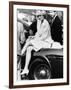 Princess Diana Sitting on Prince Charles Aston Martin Car at Smiths Lawn Windsor-null-Framed Photographic Print