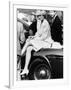 Princess Diana Sitting on Prince Charles Aston Martin Car at Smiths Lawn Windsor-null-Framed Photographic Print