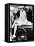 Princess Diana Sitting on Prince Charles Aston Martin Car at Smiths Lawn Windsor-null-Framed Stretched Canvas