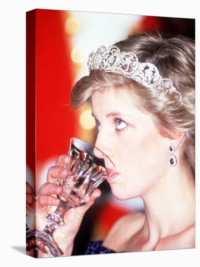 Princess Diana Visits Portugal at Banquet Hosted by the President-null-Stretched Canvas
