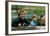 Princess Diana with Prince William and Prince Harry on Ride-Associated Newspapers-Framed Photo