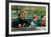 Princess Diana with Prince William and Prince Harry on Ride-Associated Newspapers-Framed Photo