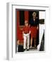 Princess Diana with Prince William leaving Wetherby School-null-Framed Premium Photographic Print