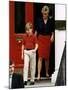 Princess Diana with Prince William leaving Wetherby School-null-Mounted Photographic Print