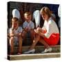 Princess Diana with Sons William and Harry in Majorca as Guests of King Juan Carlos of Spain-null-Stretched Canvas