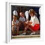 Princess Diana with Sons William and Harry in Majorca as Guests of King Juan Carlos of Spain-null-Framed Photographic Print