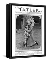 Princess Elizabeth and Her Corgi-null-Framed Stretched Canvas