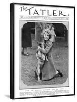 Princess Elizabeth and Her Corgi-null-Framed Photographic Print