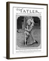 Princess Elizabeth and Her Corgi-null-Framed Photographic Print