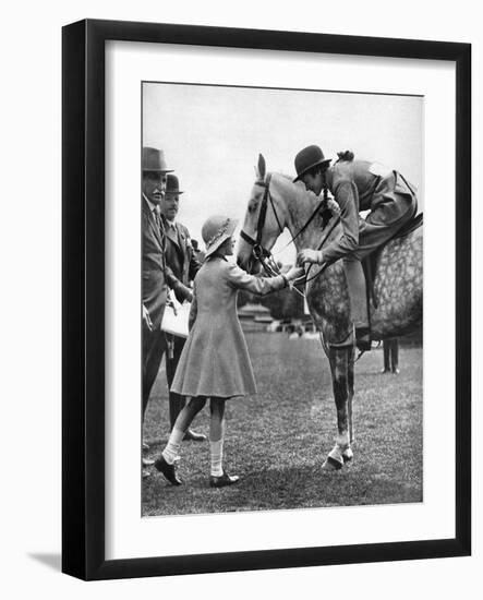 Princess Elizabeth at Children's Day, Richmond Horse Show, C1936-null-Framed Giclee Print