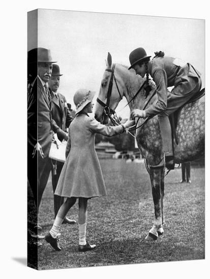 Princess Elizabeth at Children's Day, Richmond Horse Show, C1936-null-Stretched Canvas