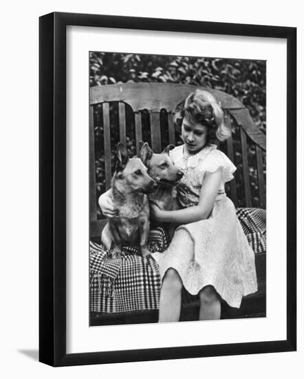 Princess Elizabeth of York in the Garden-null-Framed Photographic Print